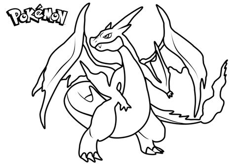 charizard coloring page|Charizard Coloring Pages 